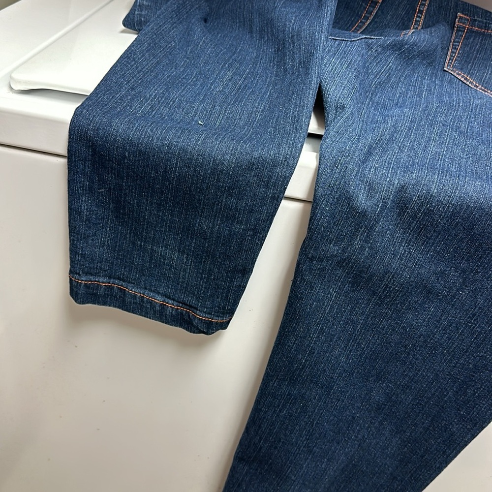 Women's Straight Leg Jeans - Blue - Picture 5 of 6
